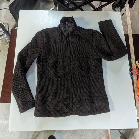 Chico's *Size 1 (See information below) Cocoa Brown Jacket - Picture 4 of 16